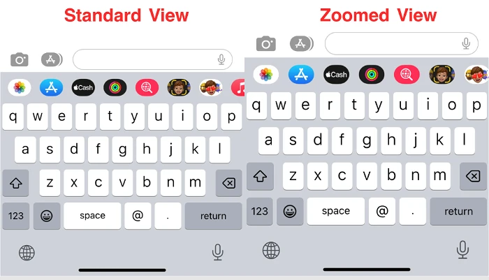 2343434534 - How to make the iPhone keyboard bigger? 2343434534