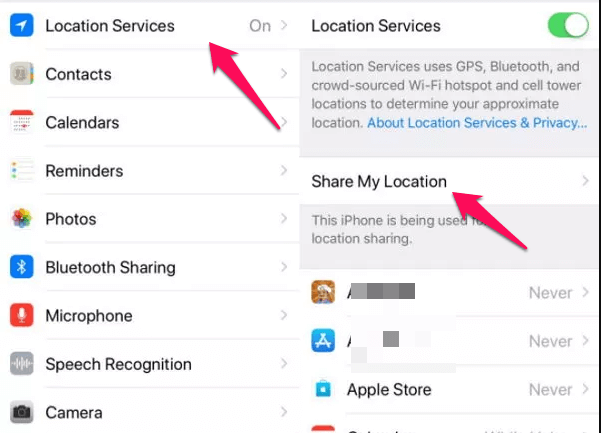66767 - How to hide location on iPhone? 66767