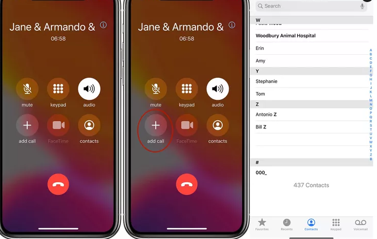 Capture 2 - How to make a conference call on iPhone? Capture 2
